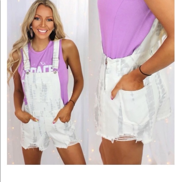 Peach Love California Other - Denim overall shorts.